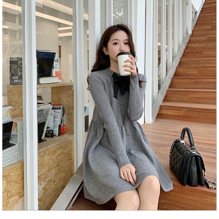 vestido midi de inverno