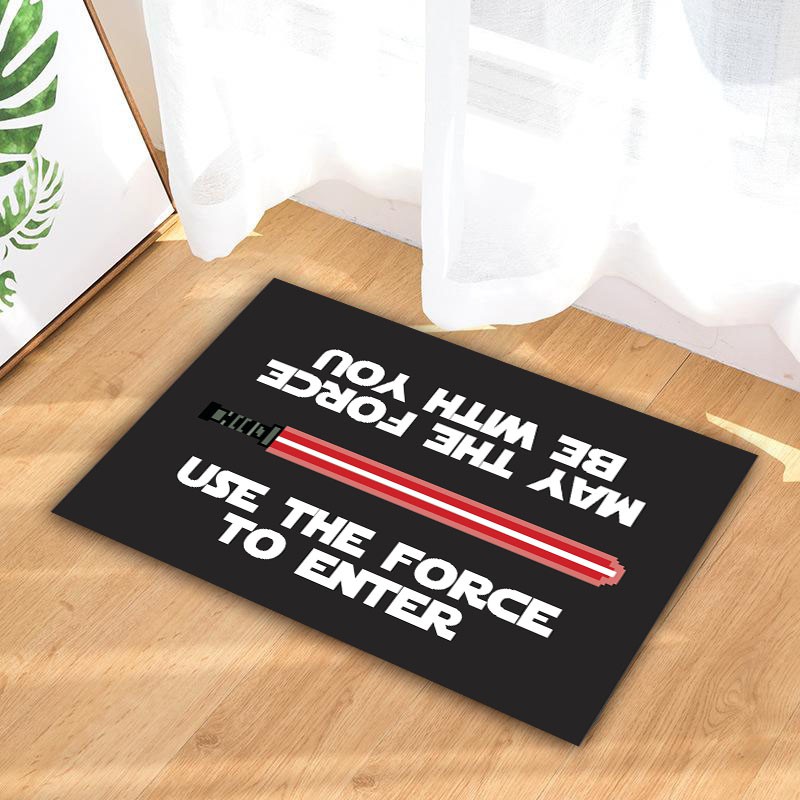 Tapete capacho para porta de entrada - Star Wars may the force