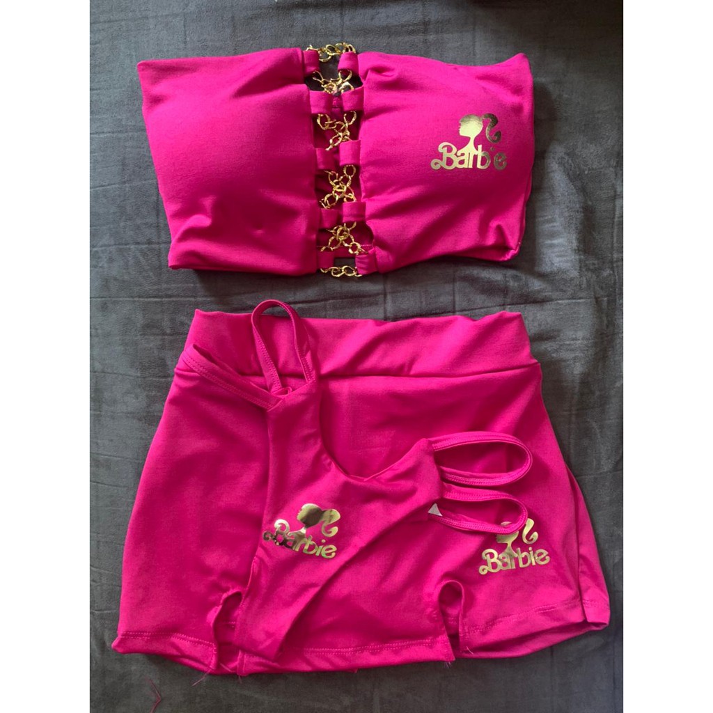 Barbie Roupas e Acessórios Conjunto Esportivo Blusa e Shorts Tie