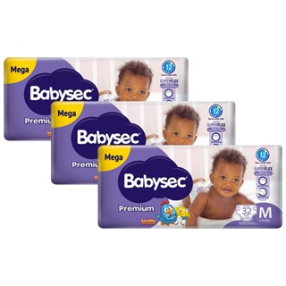 Kit 3 Fraldas Babysec Galinha Pintadinha Premium Tamanho M 32 unidades cada em Oferta na Shopee