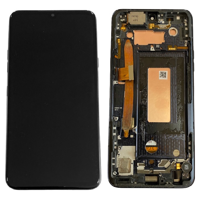 Frontal lcd touch com aro compatível LG G8x Thinq Lm g850 emw retirado