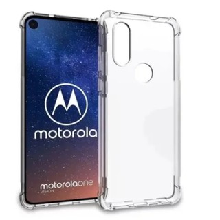 Capa De Silicone Transparente Antiqueda Para Motorola Moto One,One Vision/Action,OneMacro/G8 Play,One Fusion,Fusion Plus