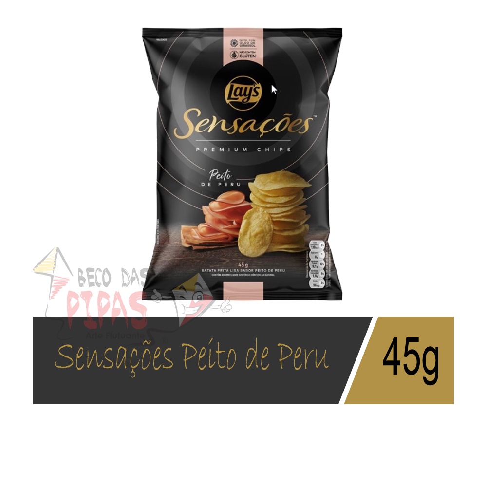 Batata Chips Sensações Peito Peru 40G Elma Chips Lays