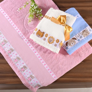 Toalha De Banho Infantil Menina Masculino Menino Grande Bebe Personagem Carinho Ponto Cruz Para Bordar 75cm X 1 10m Shopee Brasil