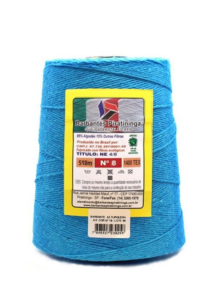 Barbante Piratininga 700g Número 8 Cor Azul Turquesa