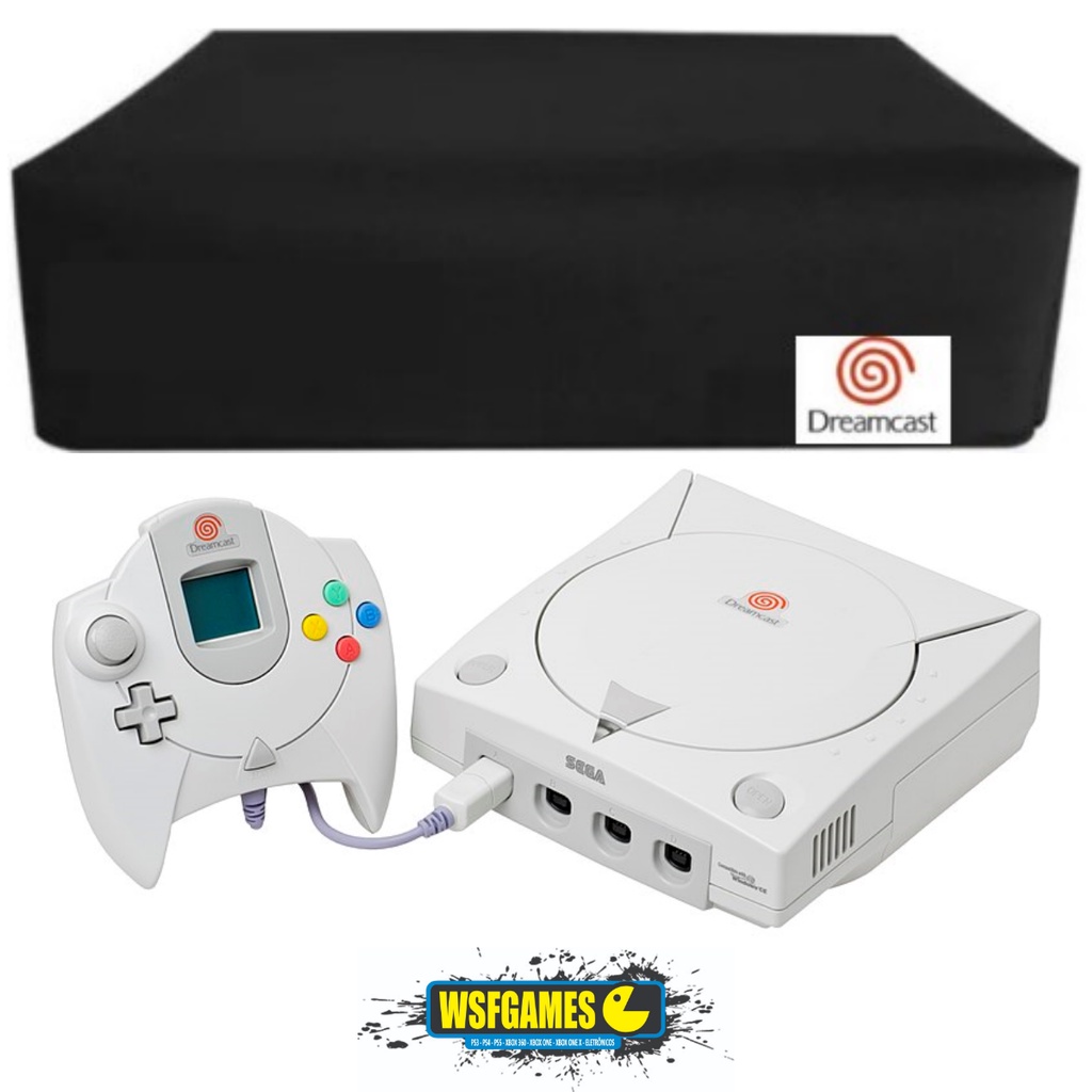 Capa Para Sega Dreamcast Skin Preto Anti Poeira Pelos Maresia Impermeável em Oferta na Shopee