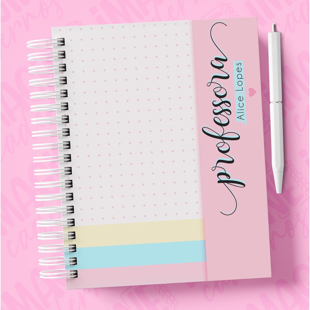 Caderno Personalizado Professora Shopee Brasil 9170