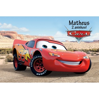 Carros - Painel de Festa Personalizado em TNT - 135 cm x 90 cm - Impressão de Alta Qualidade - Decoração de Festa Infantil - Aniversário Infantil - Decoração Mesa do Bolo - Painel de festa