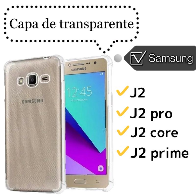 Case Capa Capinha Samsung J2 Core Pro Prime 2016 G530 Galaxy Transparente Anti Impacto Tpu TPU
