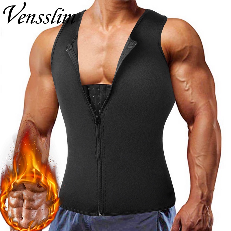 Venslim Neoprene Emagrecimento Barriga Homens Corpo Shaper Colete Abdômen Queima De Gordura Cintura Trainer Sauna Suor E em Oferta na Shopee
