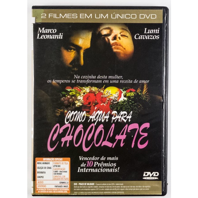 DVD 2 Filmes Como Água Para Chocolate Meu Adorável Sonhador