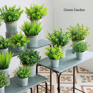 Plantas Matinho de folha Artificiais Buquê Folha Folhagem Arbusto Casa Escritório Jardim Decoração De Casamento