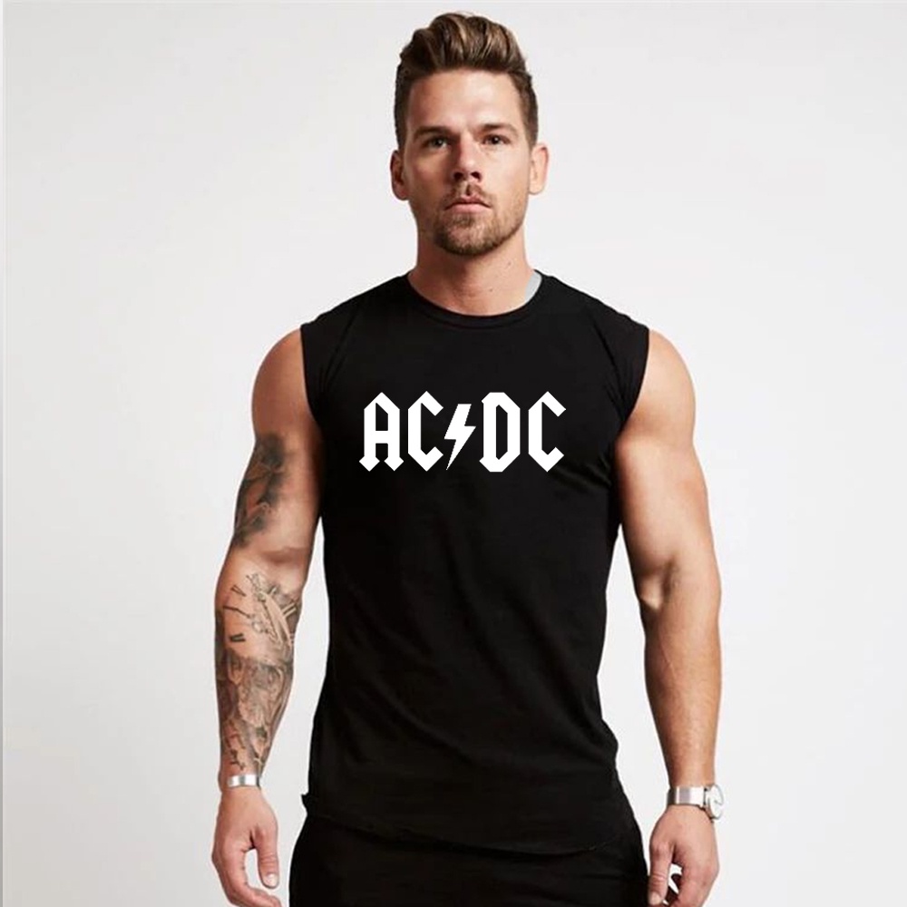 Regata Masculina Machão Longline ACDC Banda Rock Fitness Camiseta Academia em Oferta na Shopee