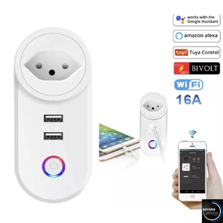 Wi-fi Smart Plug Tomada Inteligente D Automação No Celular Temporizador C/2 Porta Usb LSPA2