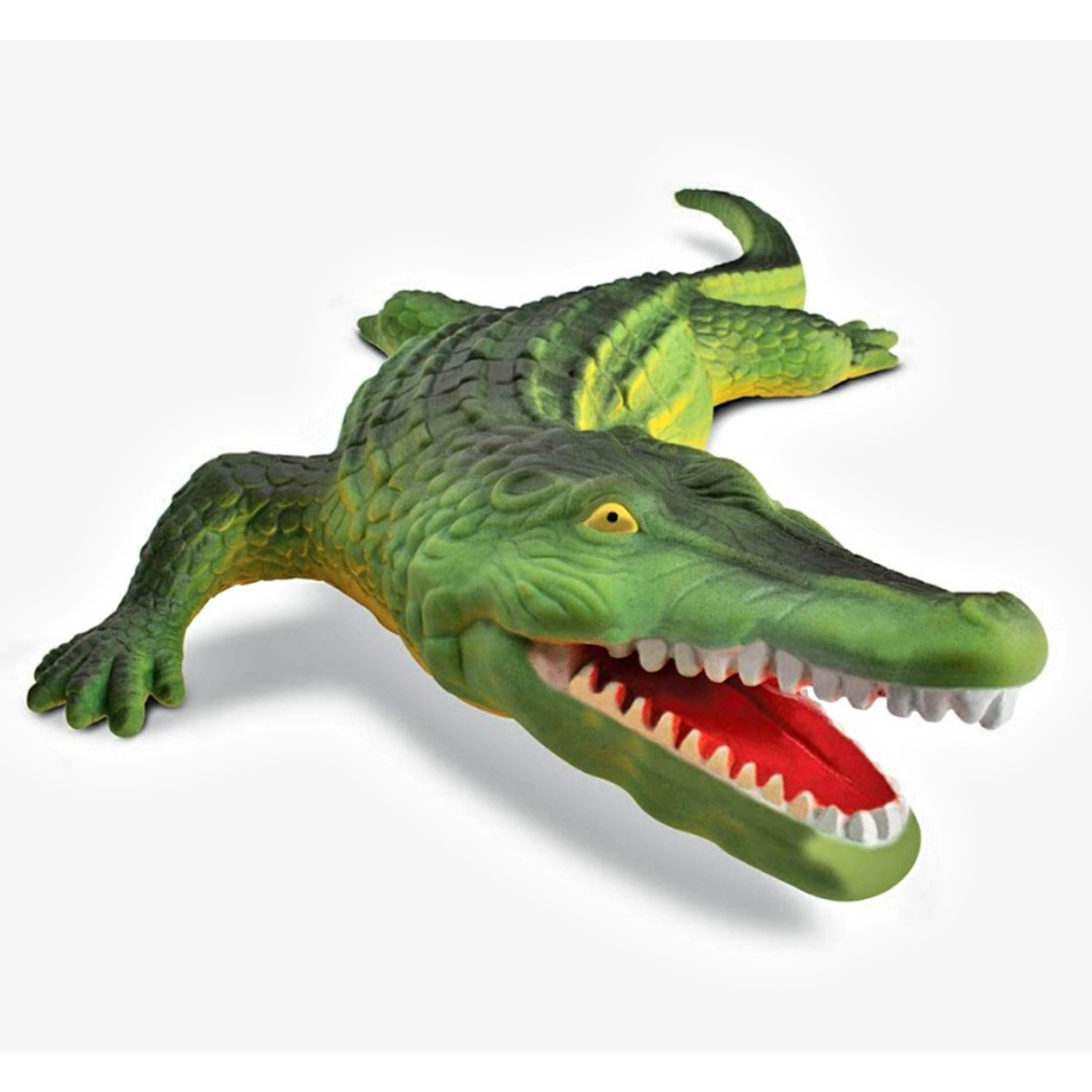Animal De Brinquedo Jacaré Crocodilo 41cm Vinil Real Animals - Bee Toys