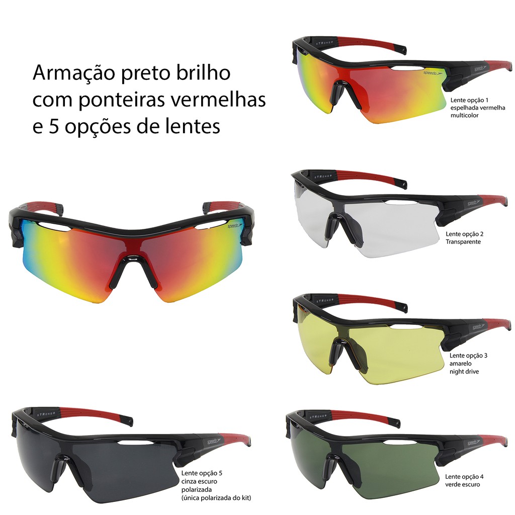 Rather Precede Desert Óculos Solar Ciclismo Speedo Pro 3 - 5 lentes - Troca Lentes | Shopee Brasil