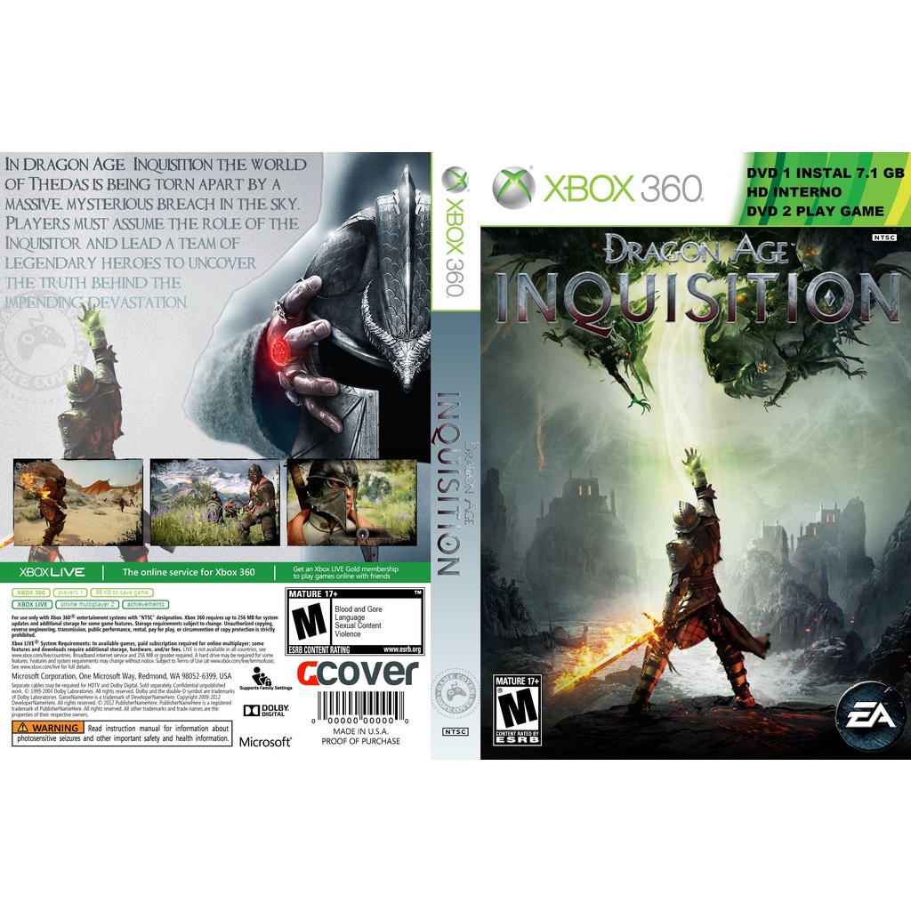 Dragon Age Inquisition [ Xbox 360 LT 3..0 ou RGH 3.0 ]