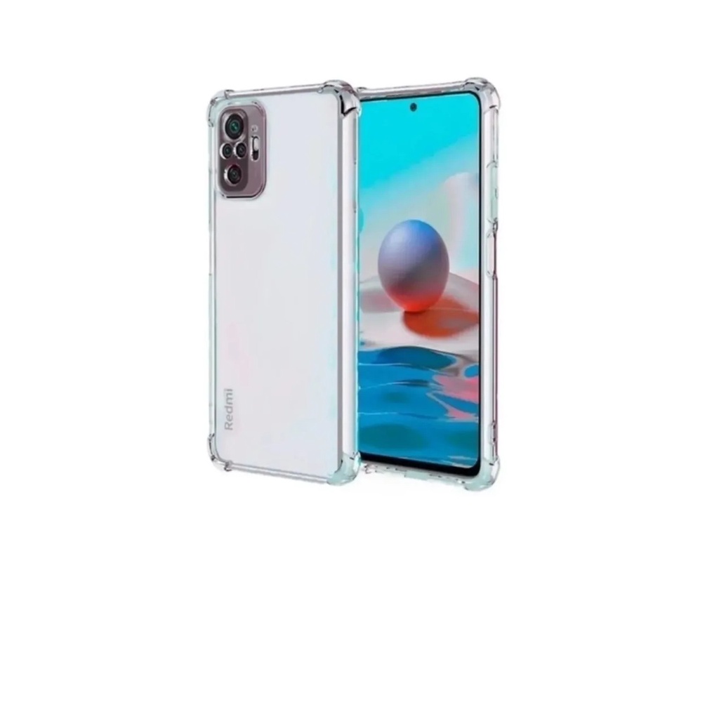 Capa Anti Impacto Para Xiaomi Redmi Note 10 Pro Max (Anti queda shock choque proteção protetora air bag silicone TPU reforçada incolor transparente celular aparelho borda capinha case)