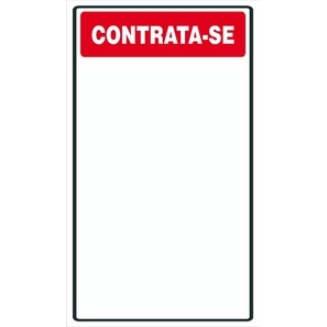 Placa De Sinalização | Contrata-se | Personalizada | 20x30 em Oferta na Shopee