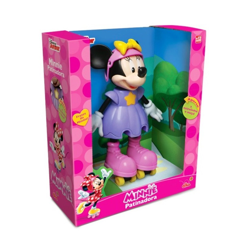 MINNIE PATINADORA DISNEY QUE FALA - ELKA BRINQUEDOS