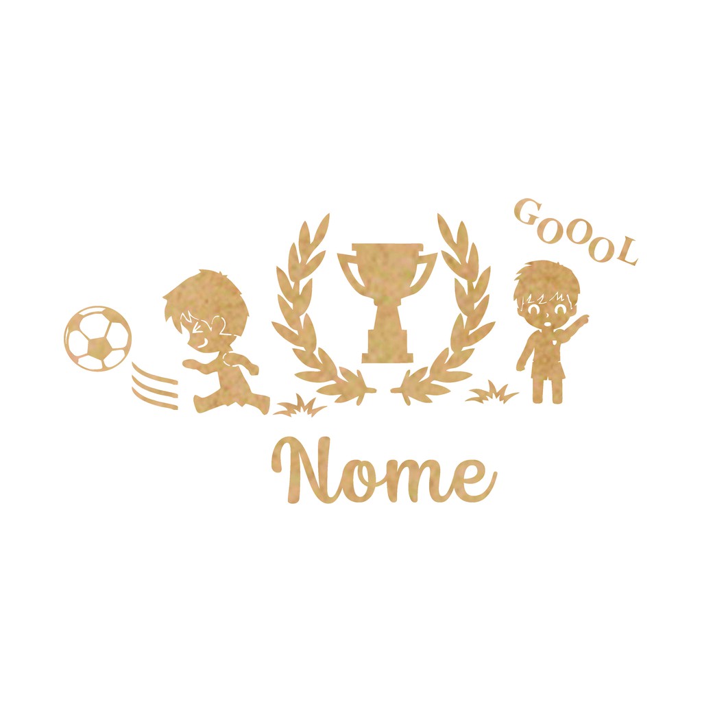 Painel Futebol em mdf cru personalizado troféu infantil