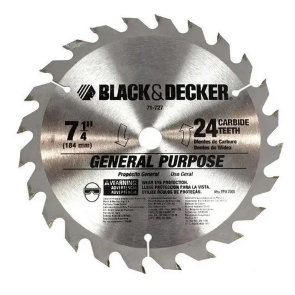 SERRA CIRCULAR 7.1/4" 24 DENTES 71-727 BLACK DECKER em Oferta na Shopee