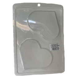Forma de Acetato coração plano com 2 cav. Mod.225 Crystal