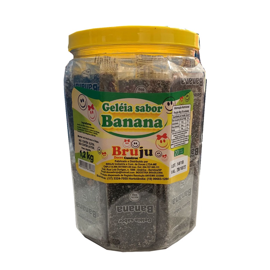Geleia de Banana 1,2kg - Bruju em Oferta na Shopee