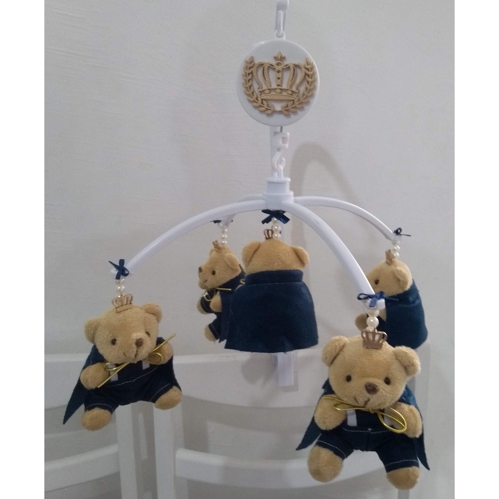 Mobile urso príncipe azul marinho