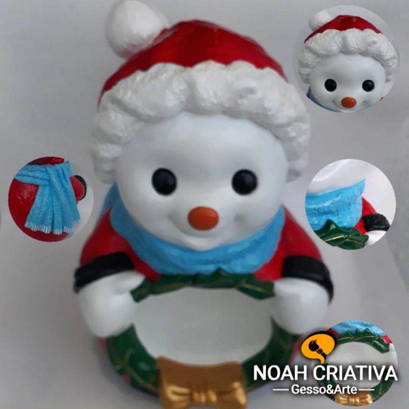 Enfeite de Natal. Boneco de neve natalino. Peça decorativa de gesso. Papai  Noel boneco de neve. Decoração de Natal. Baleiro de natal. | Shopee Brasil