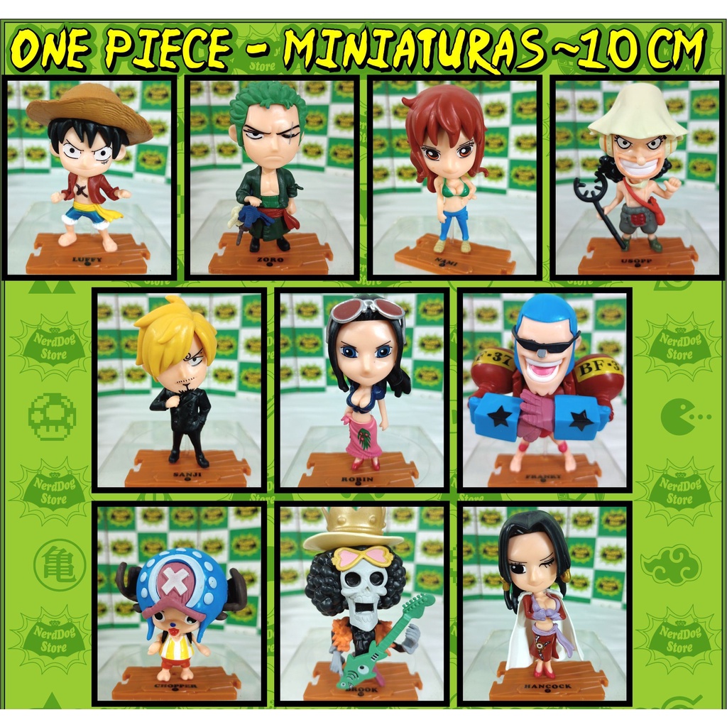 Action Figures One Piece (Miniaturas) Luffy Zoro Nami Sanji Chopper