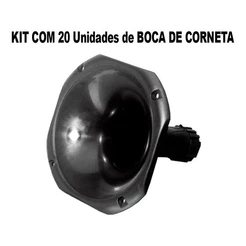 Kit 20 Corneta Bocal Cone Curto Plastico Boca Rosca Driver