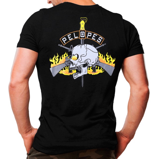 Camiseta Militar Estampada Pelopes Preta - Atack