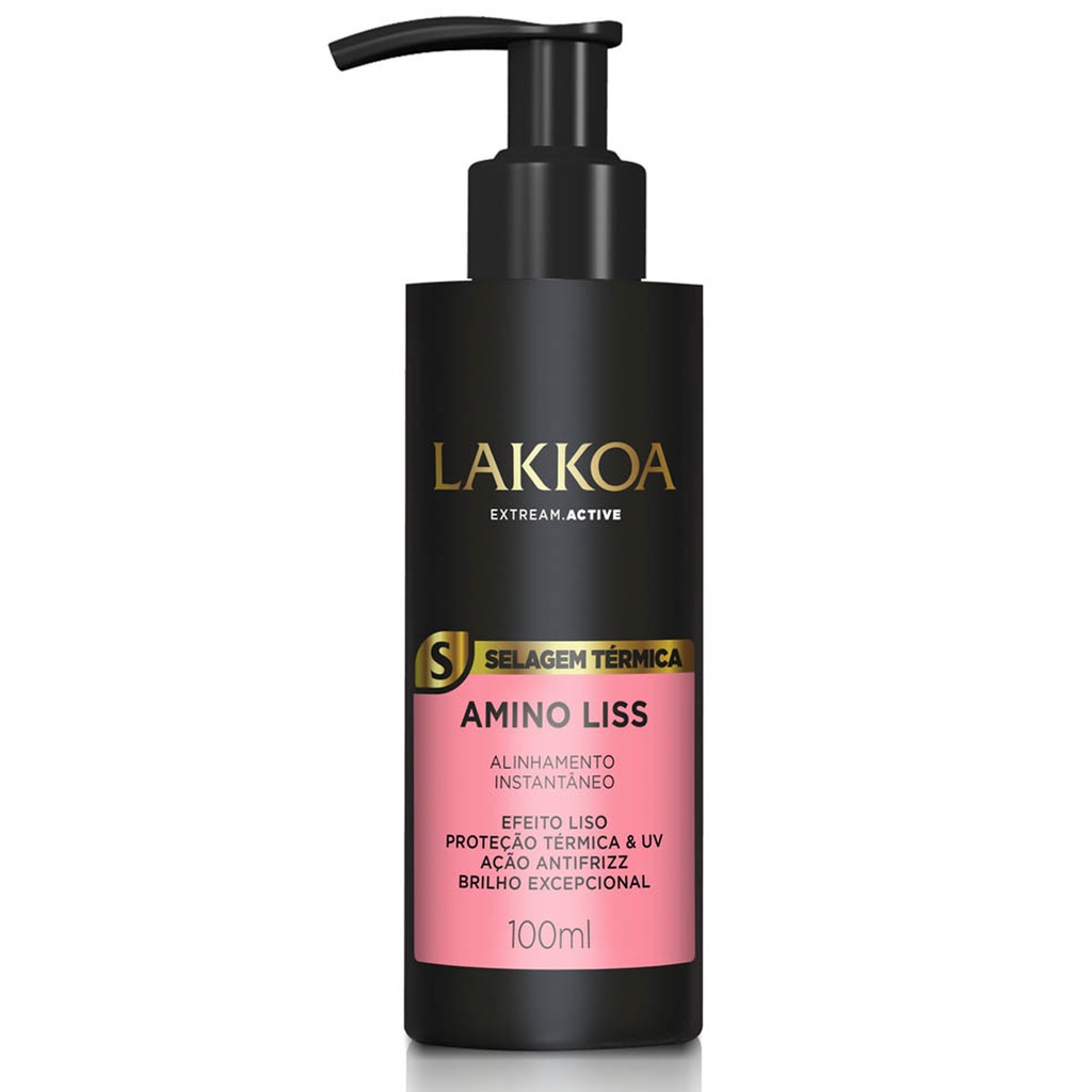 Selagem Térmica Amino Liss Efeito Liso Lakkoa 100ml em Oferta na Shopee
