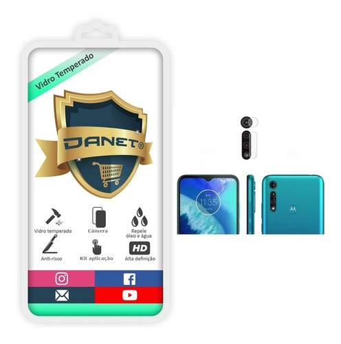 Película De Vidro Para Câmera Moto G8 Power Lite Tela 6.5"