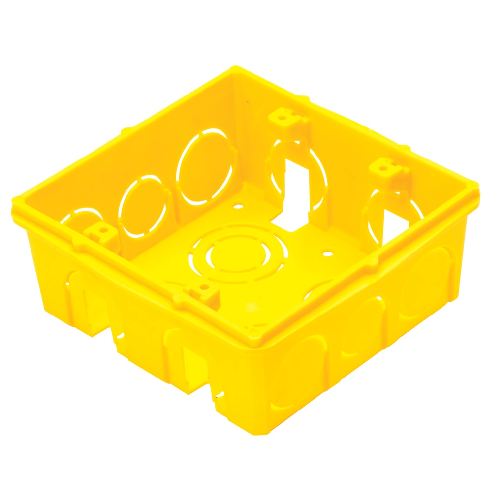 Caixa de luz De Parede Tomada Interruptor Embutir 4x4 Amarela Tramontina