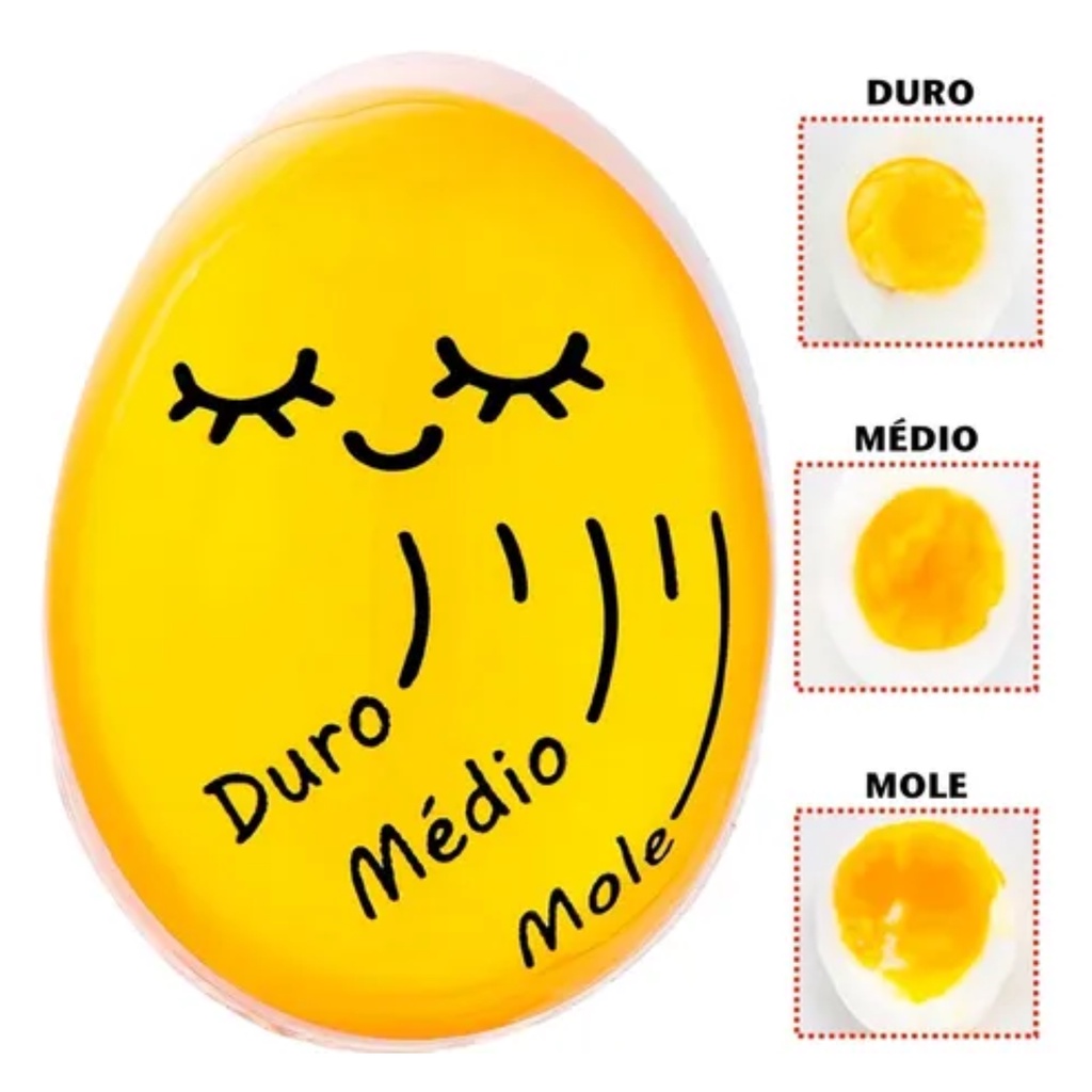 Timer De Ovo Cozido Gema Mole Média Dura Timer Egg Temporizador Ovo Cozimento No Ponto Certo Resina Não Tóxica