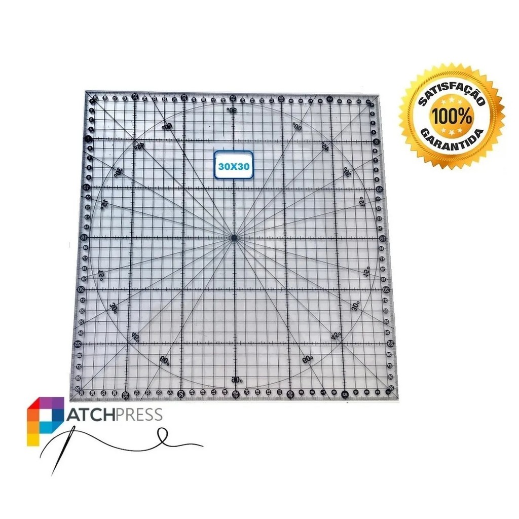 Régua 30x30 para patchwork em Oferta na Shopee