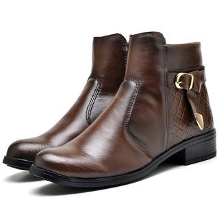 Bota Coturno Dubuy Feminina Cano Curto Marrom 207FG