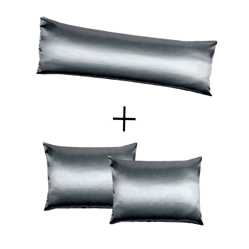 Kit Capa De Xuxão  + Par De Fronha Em Cetim Charmousse Kit De Fronhas 100%  Alto Brilho