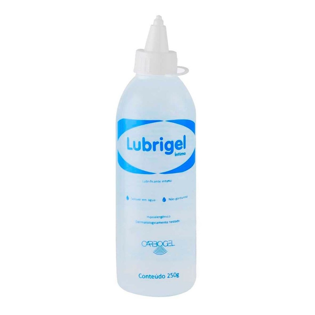 Lubrificante íntimo à base de água Lubrigel 250gr uso anal vaginal