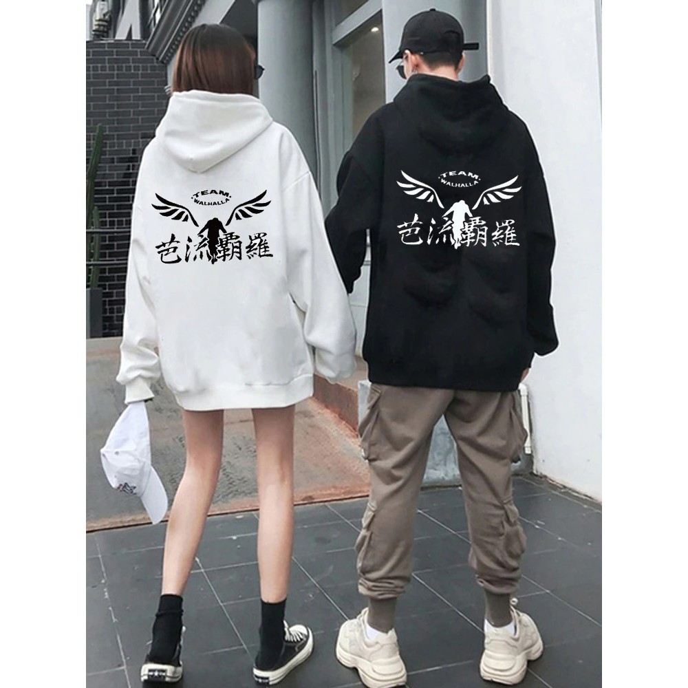 Blusa Moletom Capuz Tokyo Revengers Team Walhalla Asas Anime Bolso Canguru Casual Confortavel — imagem 2 de 2