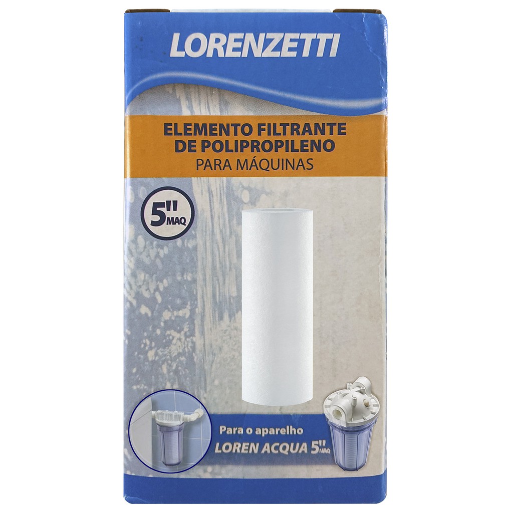 Refil Elemento Filtrante de Polipropileno para Máquinas Loren Acqua 5"Maq