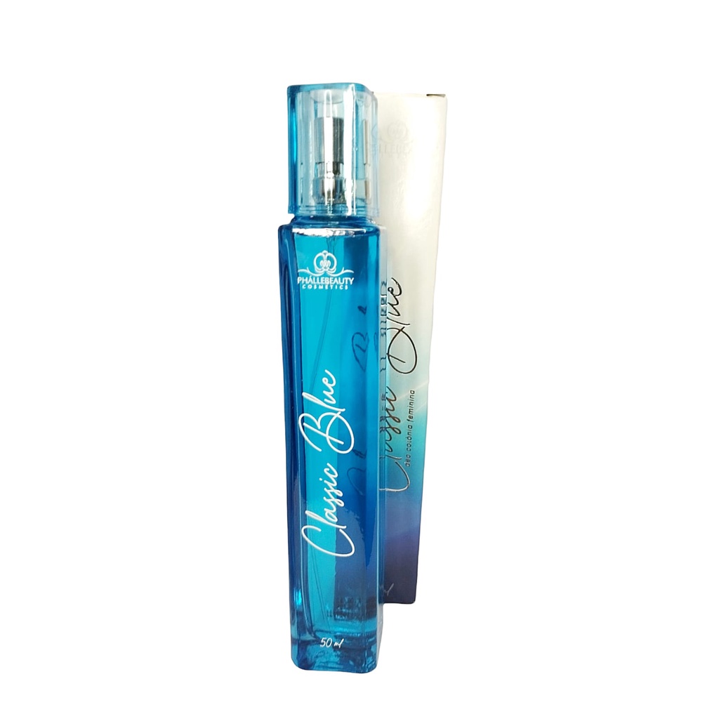 Deo Colônia Feminina Classic Blue 50ml PhálleBeauty PH0609 em Oferta na Shopee