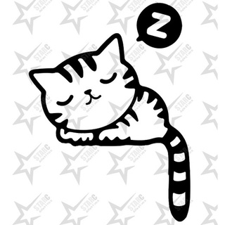 Adesivo de tomada Gato Dormindo