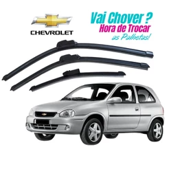 Kit Palheta Limpador Parabrisa dianteiro + Traseiro Corsa 1994 á 2002 Dianteiro + Traseiro