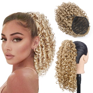 Puff Ponytail Afro Curl Drawstring Kinky Cabelo Enrolado Extensão Sintética Clip Em Rabo De Pônei Americano De