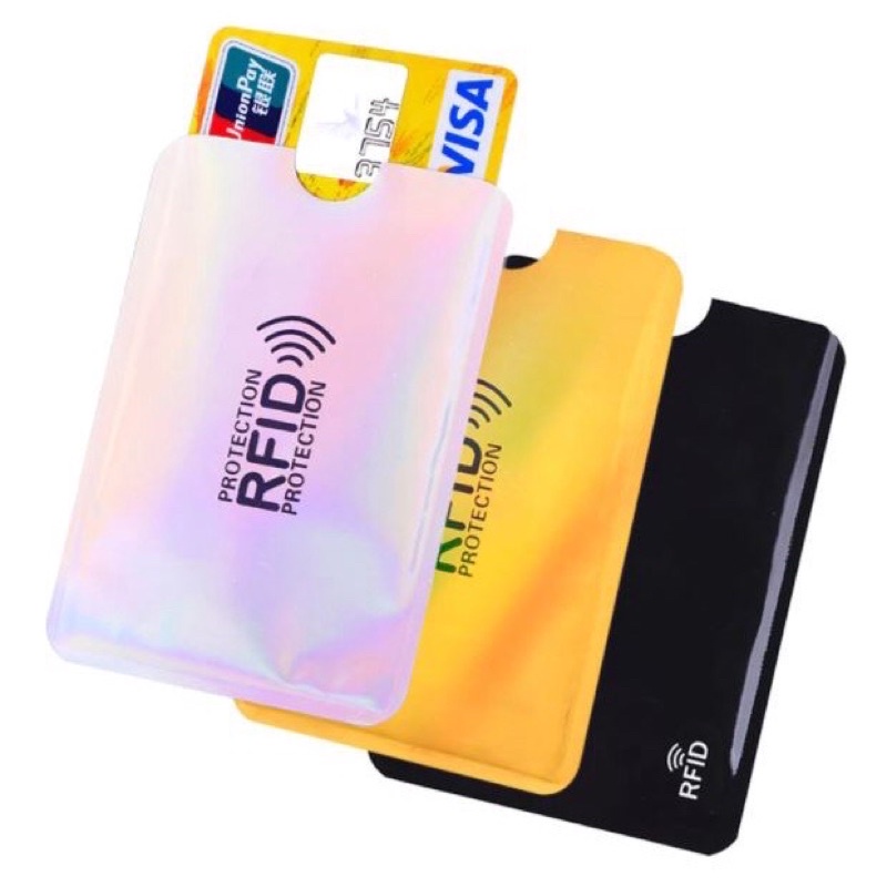 50 unidades de Porta Cartão Anti-furto Capa com Proteção Aproximação Contactless  RFID NFC (Cor aleatória) 6286