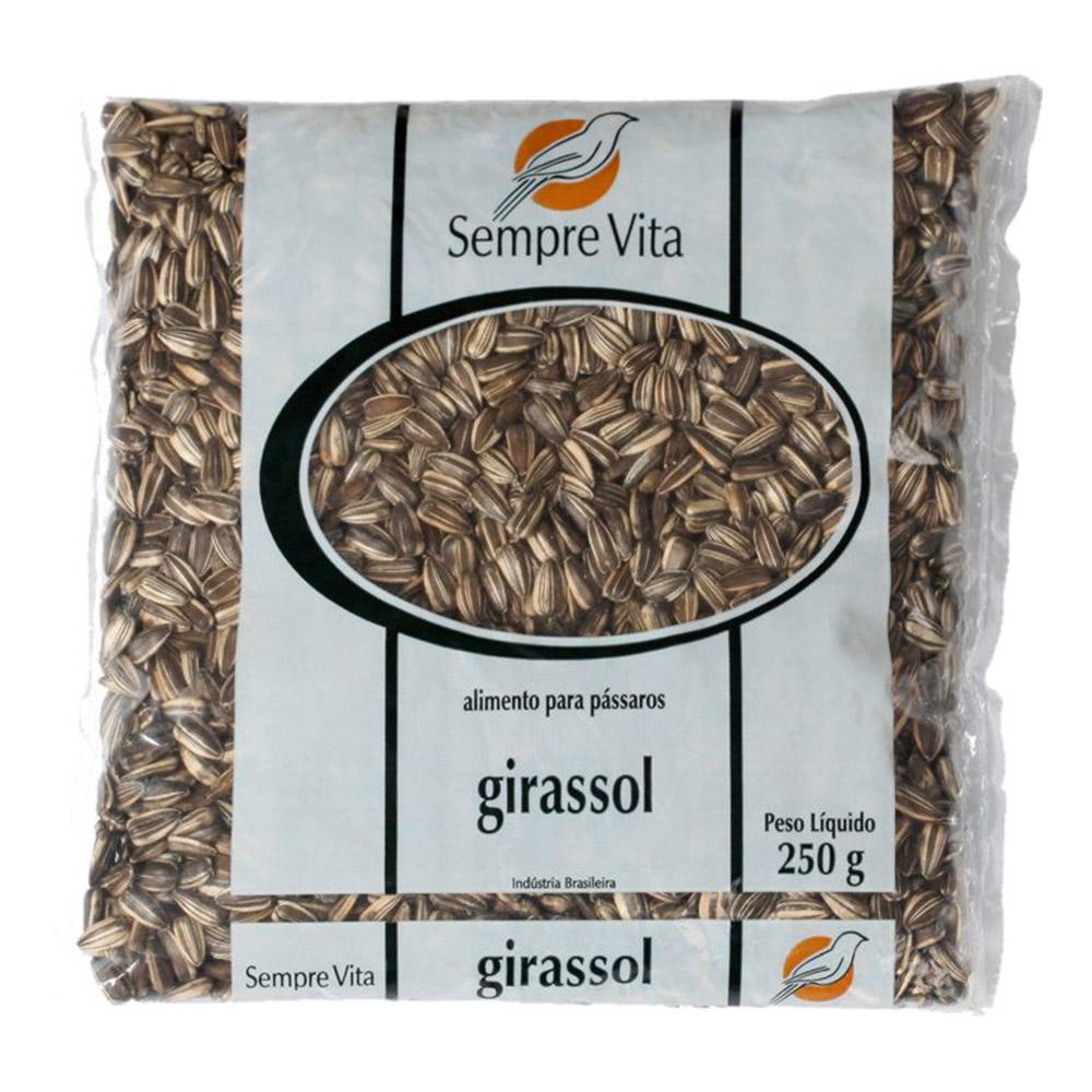 Ração Para Pássaros Sempre Vita Girasol Comum - 250g em Oferta na Shopee