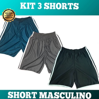 KIT 3 Shorts Calção Bermuda Masculina